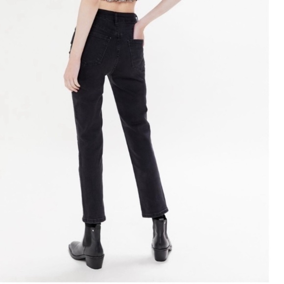 BDG Girlfriend High Rise Button Fly Faded Black Skinny Jeans - 25 - Picture 4 of 14